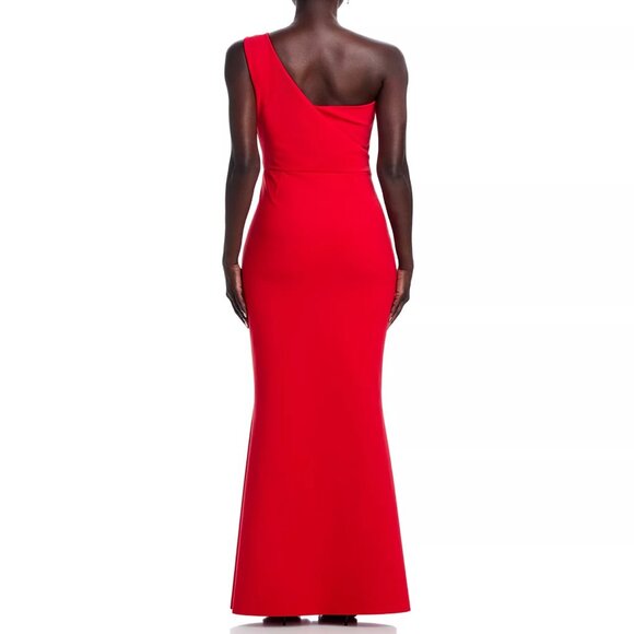 1090$ Chiara Boni La Petite Robe Gredel One Shoulder Gown Maxi Dress Size 4 Red - Picture 2 of 4